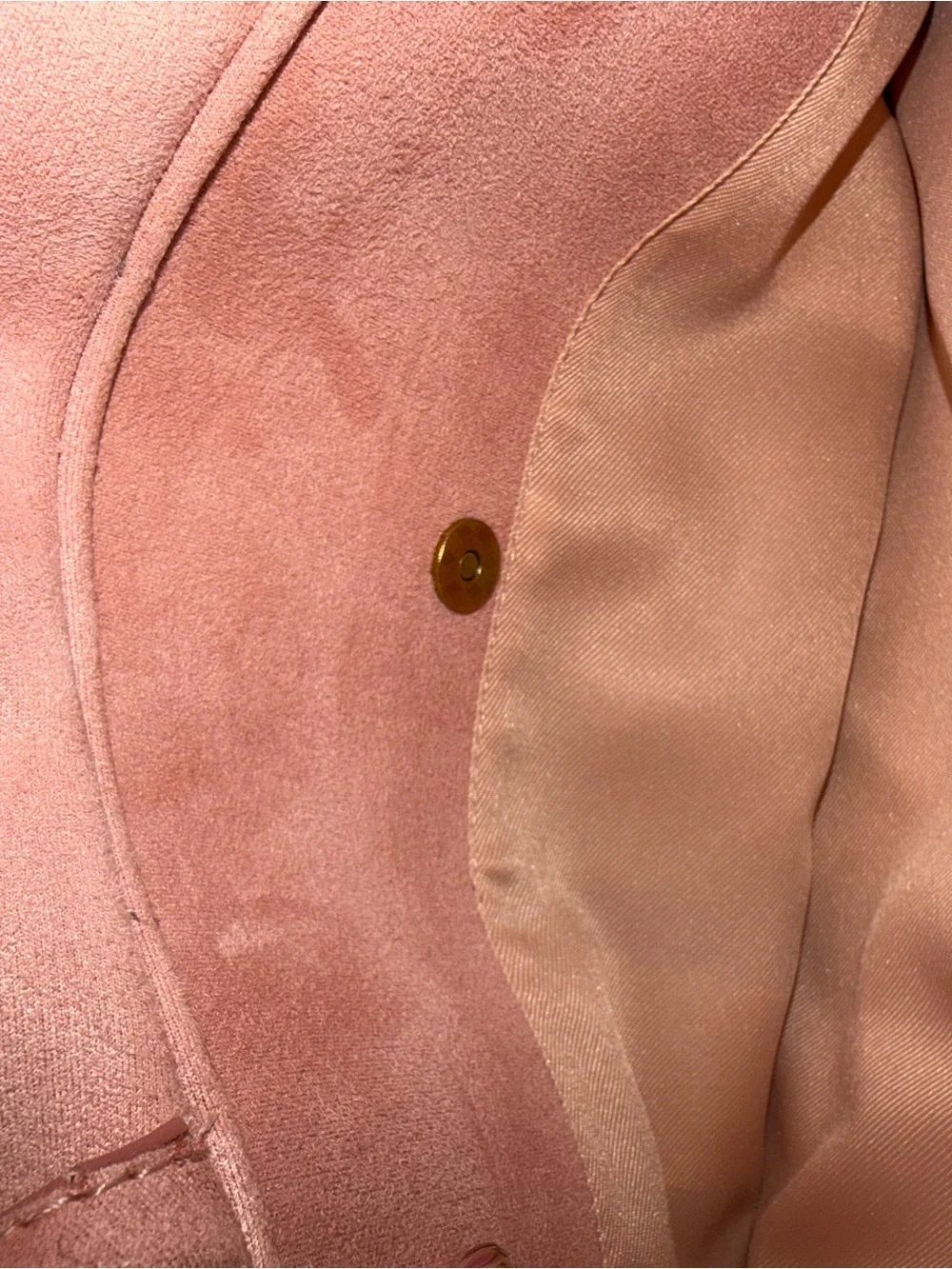 Poppy & Peonies Dusty Pink Suede Satchel